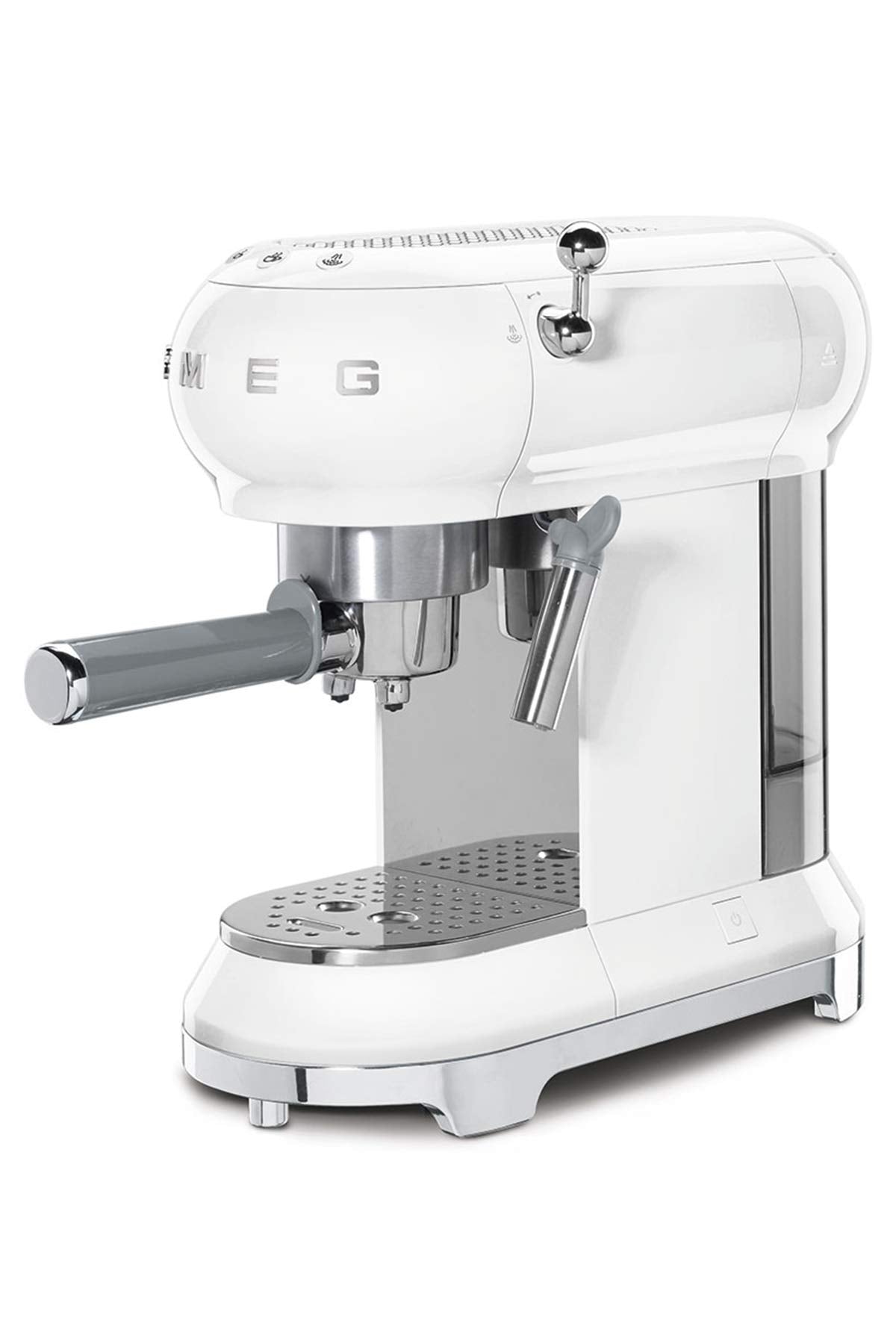 Smeg Espressomaschine ECF01CREU Creme – Manuelle Siebträgermaschine mit Cappuccino-System & Thermoblock