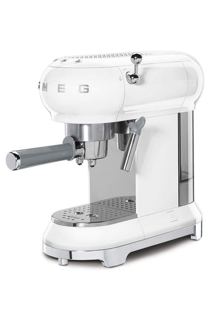 Smeg Espressomaschine ECF01CREU Creme – Manuelle Siebträgermaschine mit Cappuccino-System & Thermoblock