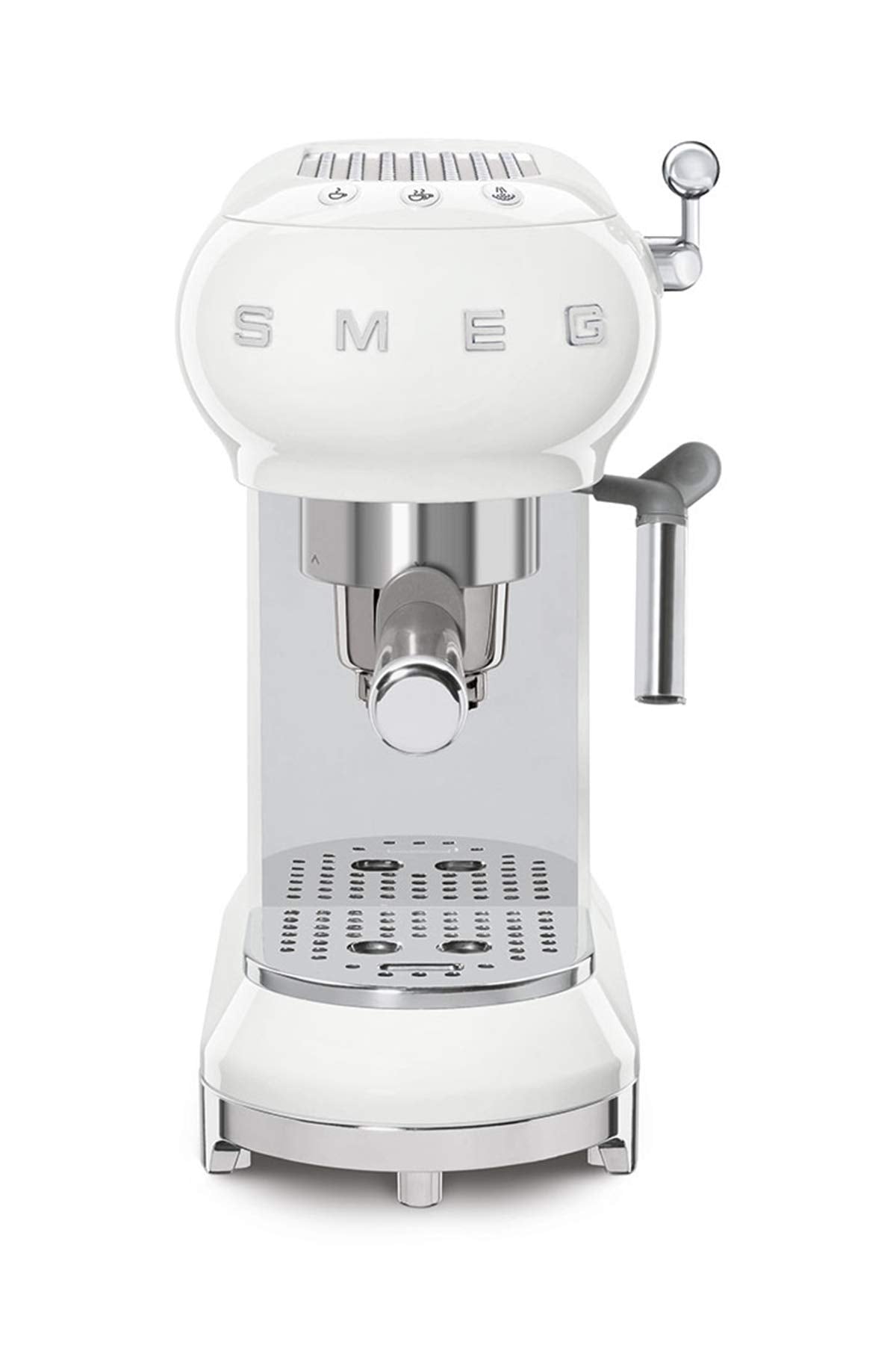 Smeg Espressomaschine ECF01CREU Creme – Manuelle Siebträgermaschine mit Cappuccino-System & Thermoblock