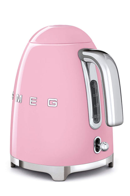 Smeg Wasserkocher 1,7L mit variabler Temperaturwahl 50-100°C, Edelstahl, Soft-Opening, Anti-Kalk-Filter