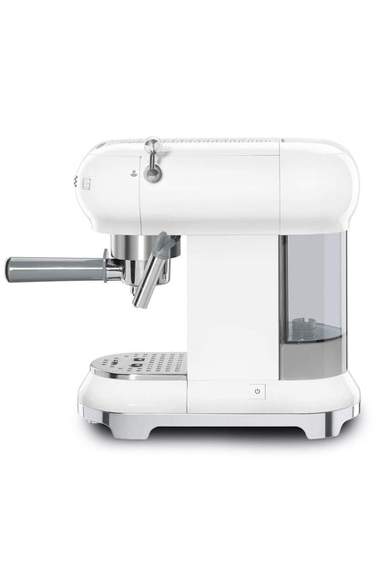 Smeg Espressomaschine ECF01CREU Creme – Manuelle Siebträgermaschine mit Cappuccino-System & Thermoblock