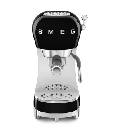Smeg Espressomaschine ECF02PKEU, Cappuccino-Dampffunktion, Thermoblock, 15 bar, 1L Tank, 3 Siebträger