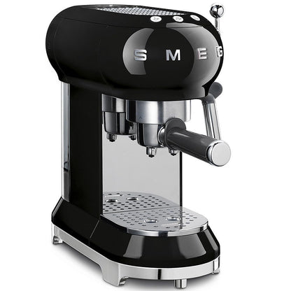 Smeg Espressomaschine ECF01CREU Creme – Manuelle Siebträgermaschine mit Cappuccino-System & Thermoblock