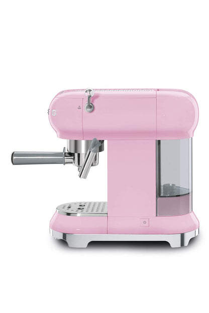 Smeg Espressomaschine ECF01CREU Creme – Manuelle Siebträgermaschine mit Cappuccino-System & Thermoblock