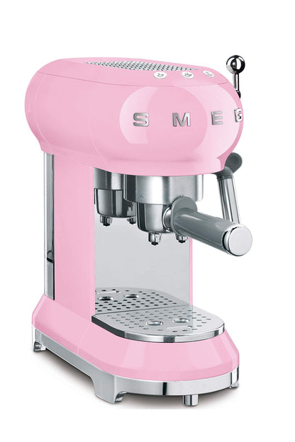 Smeg Espressomaschine ECF01CREU Creme – Manuelle Siebträgermaschine mit Cappuccino-System & Thermoblock