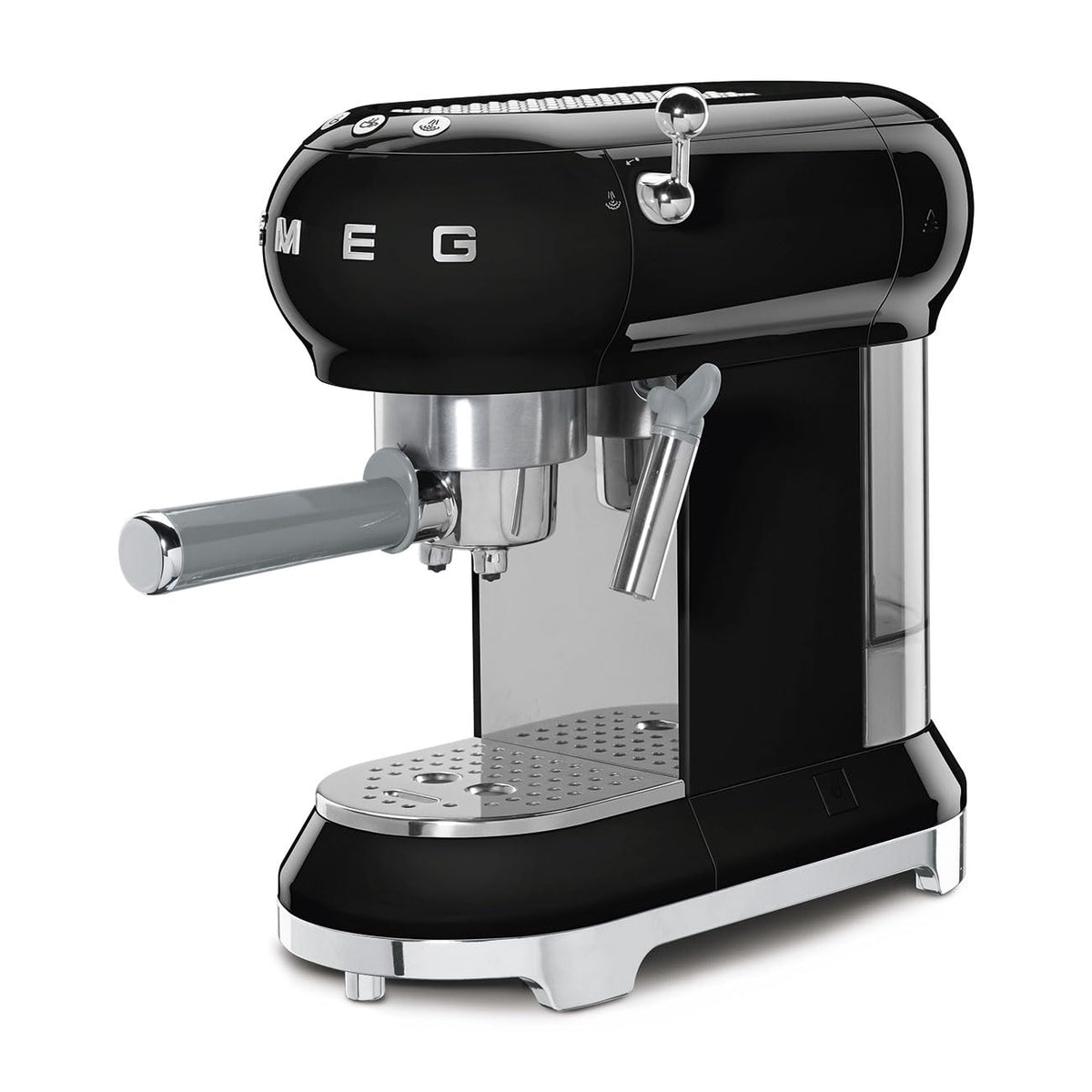 Smeg Espressomaschine ECF01CREU Creme – Manuelle Siebträgermaschine mit Cappuccino-System & Thermoblock