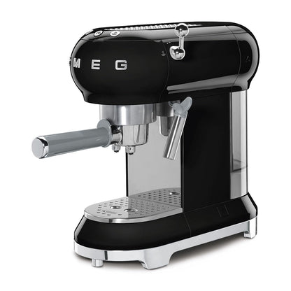 Smeg Espressomaschine ECF01CREU Creme – Manuelle Siebträgermaschine mit Cappuccino-System & Thermoblock