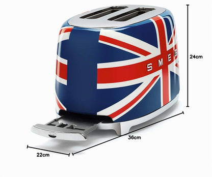 Smeg TSF01MLMEU Toaster 2 Scheiben, 6 Bräunungsstufen, Auftau-/Bagel-Funktion, 950W