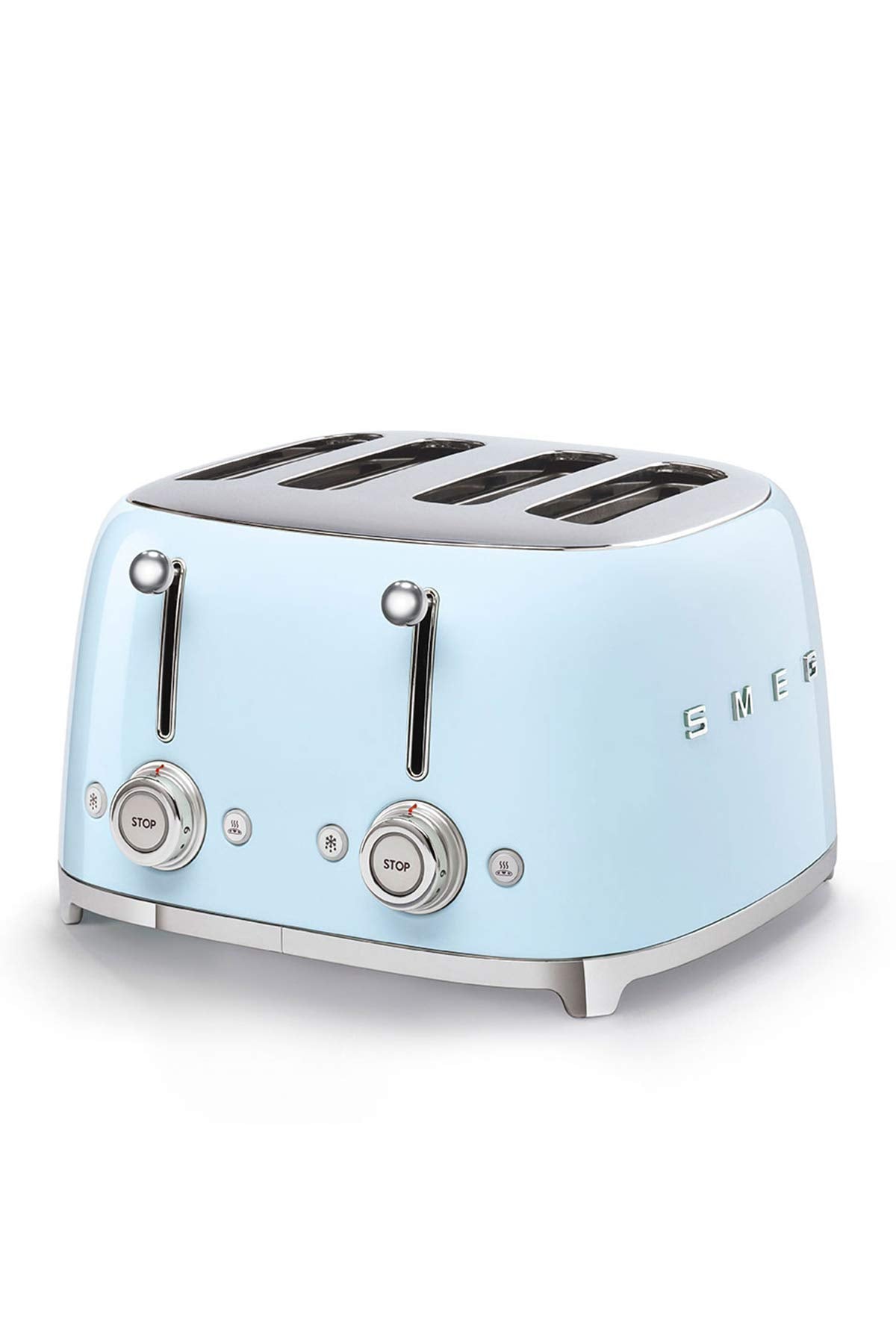 Smeg TSF03CREU Toaster 4 Scheiben, 6 Bräunungsstufen, Auftau- & Bagel-Funktion, 2000W, Creme