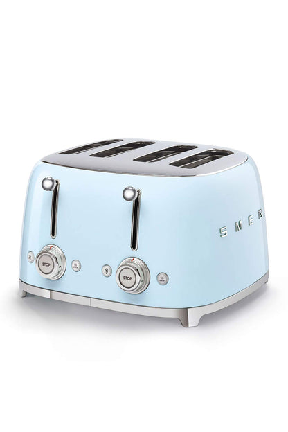Smeg TSF03CREU Toaster 4 Scheiben, 6 Bräunungsstufen, Auftau- & Bagel-Funktion, 2000W, Creme