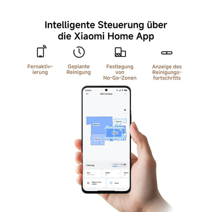 XIAOMI H50 Pro Saugroboter mit Wischfunktion, 15.000 Pa, ausfahrbarer Arm