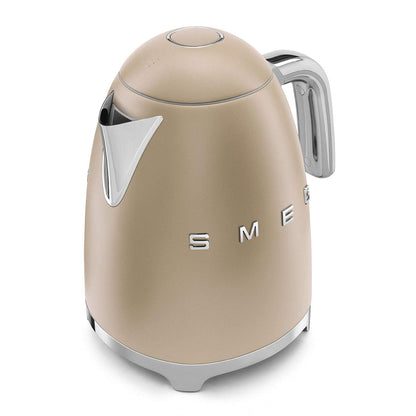 Smeg Wasserkocher 1,7L mit variabler Temperaturwahl 50-100°C, Edelstahl, Soft-Opening, Anti-Kalk-Filter