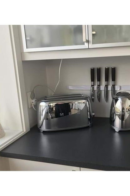 Smeg TSF02SSEU Toaster 4 Scheiben, 2 Schlitze 36mm, 6 Bräunungsstufen, 1500W, Chrom