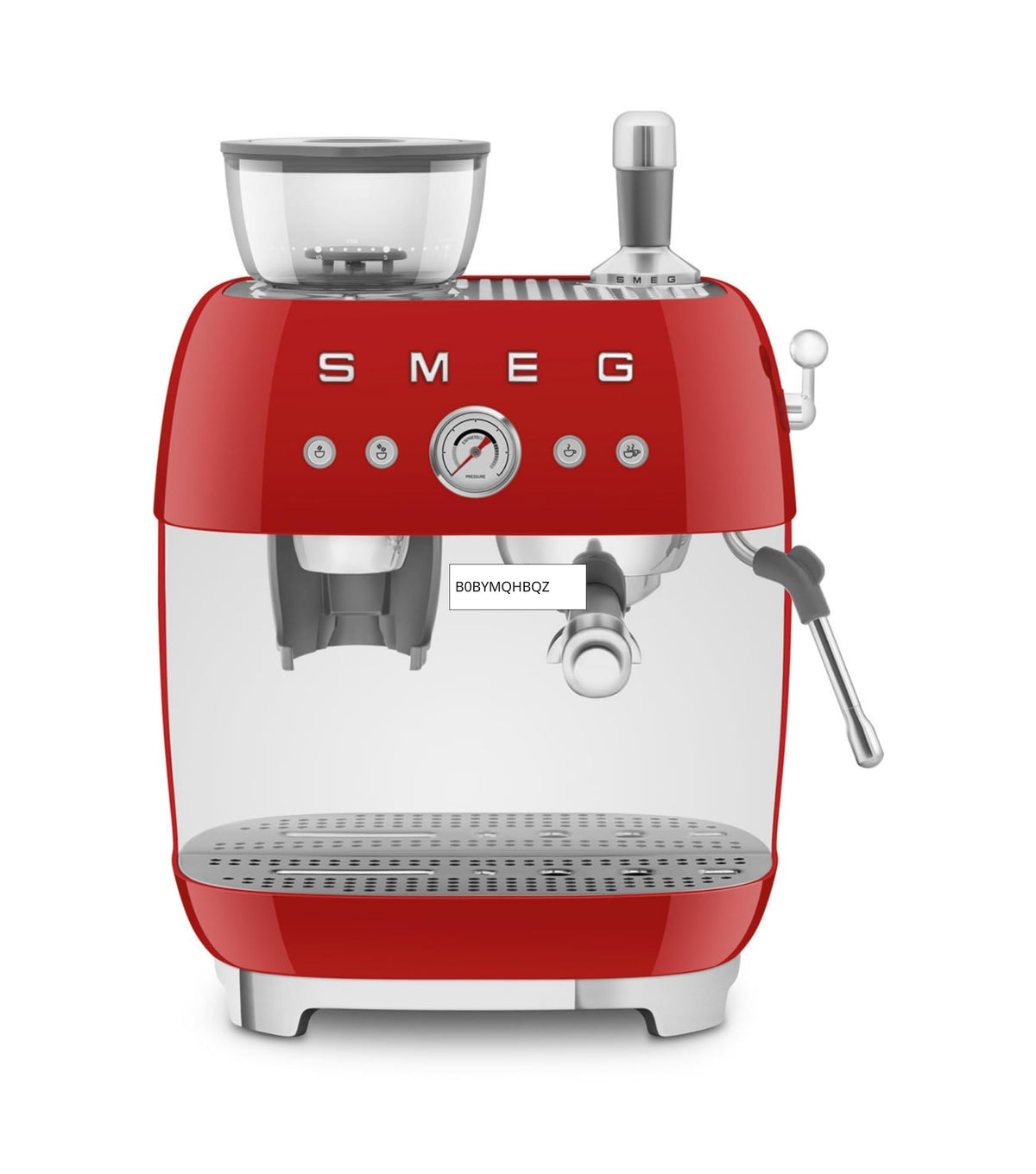Smeg Espressomaschine EGF03WHEU mit Kaffeemühle, Thermoblock, 4 Temperaturstufen, Dampfdüse, 1L Tank