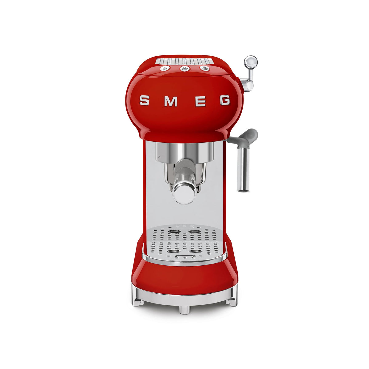 Smeg Espressomaschine ECF01CREU Creme – Manuelle Siebträgermaschine mit Cappuccino-System & Thermoblock