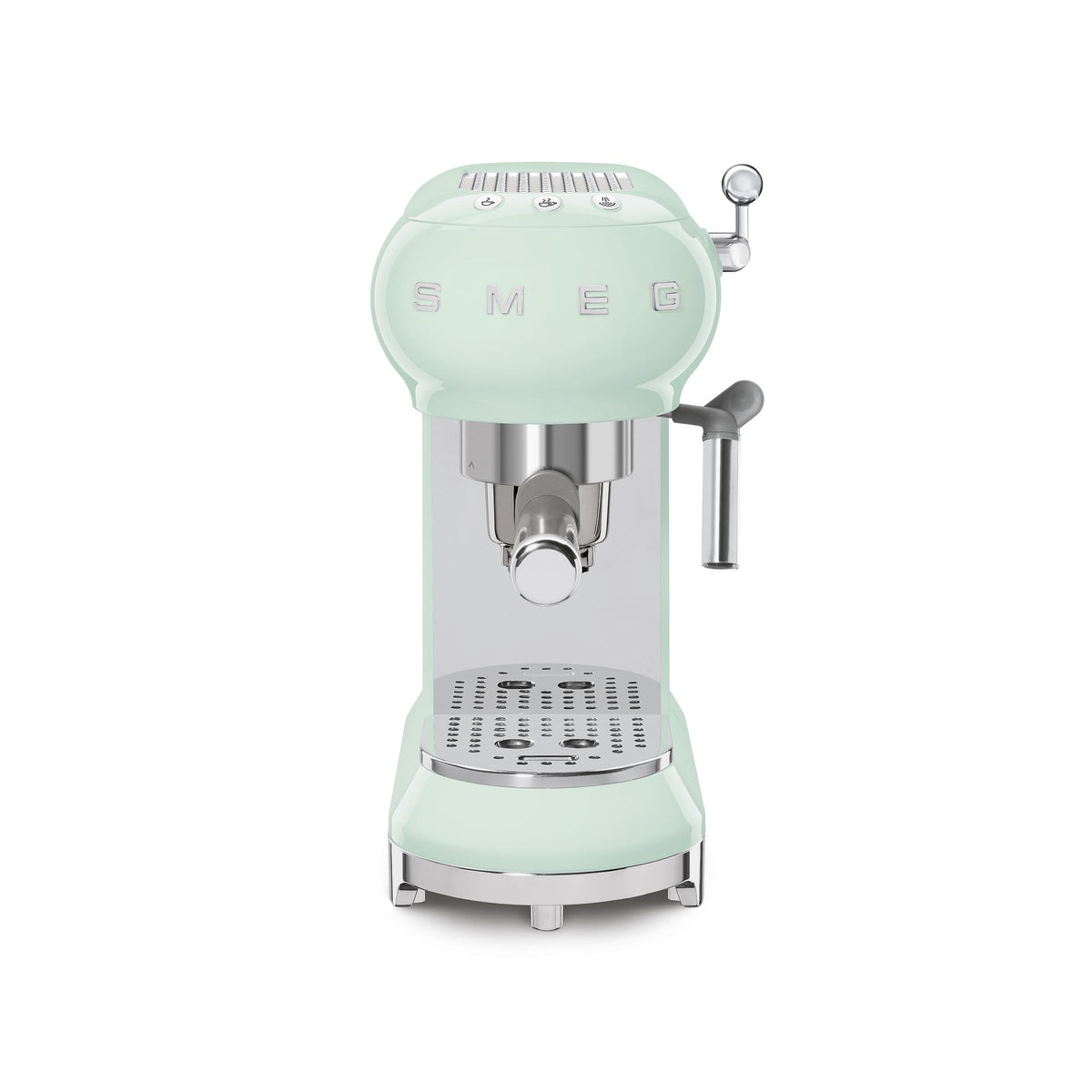 Smeg Espressomaschine ECF01CREU Creme – Manuelle Siebträgermaschine mit Cappuccino-System & Thermoblock