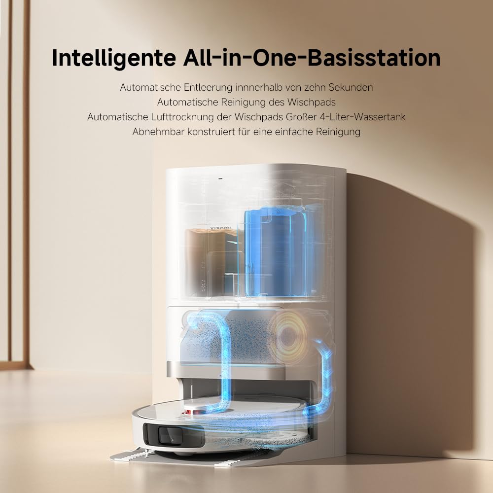 XIAOMI H50 Pro Saugroboter mit Wischfunktion, 15.000 Pa, ausfahrbarer Arm