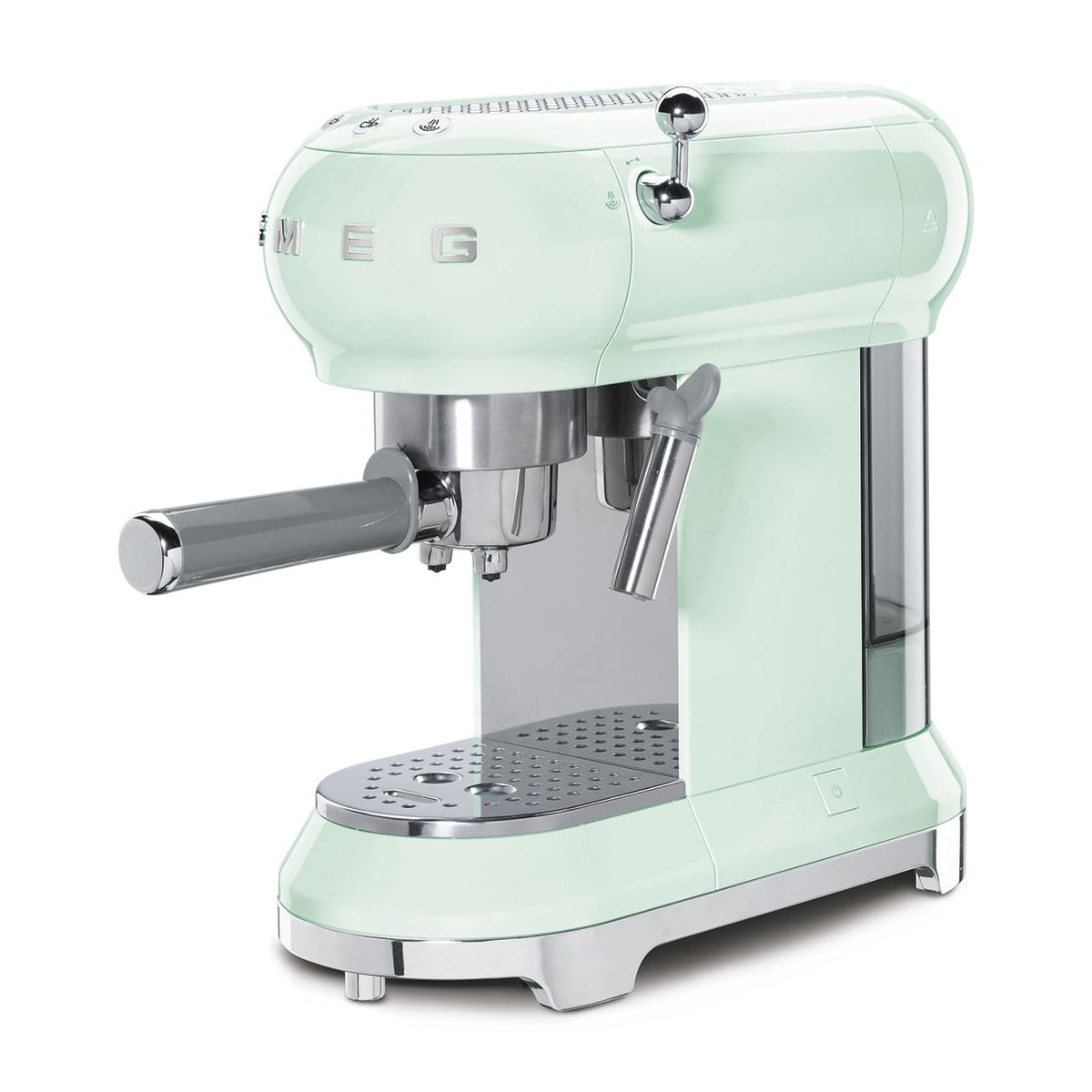 Smeg Espressomaschine ECF01CREU Creme – Manuelle Siebträgermaschine mit Cappuccino-System & Thermoblock