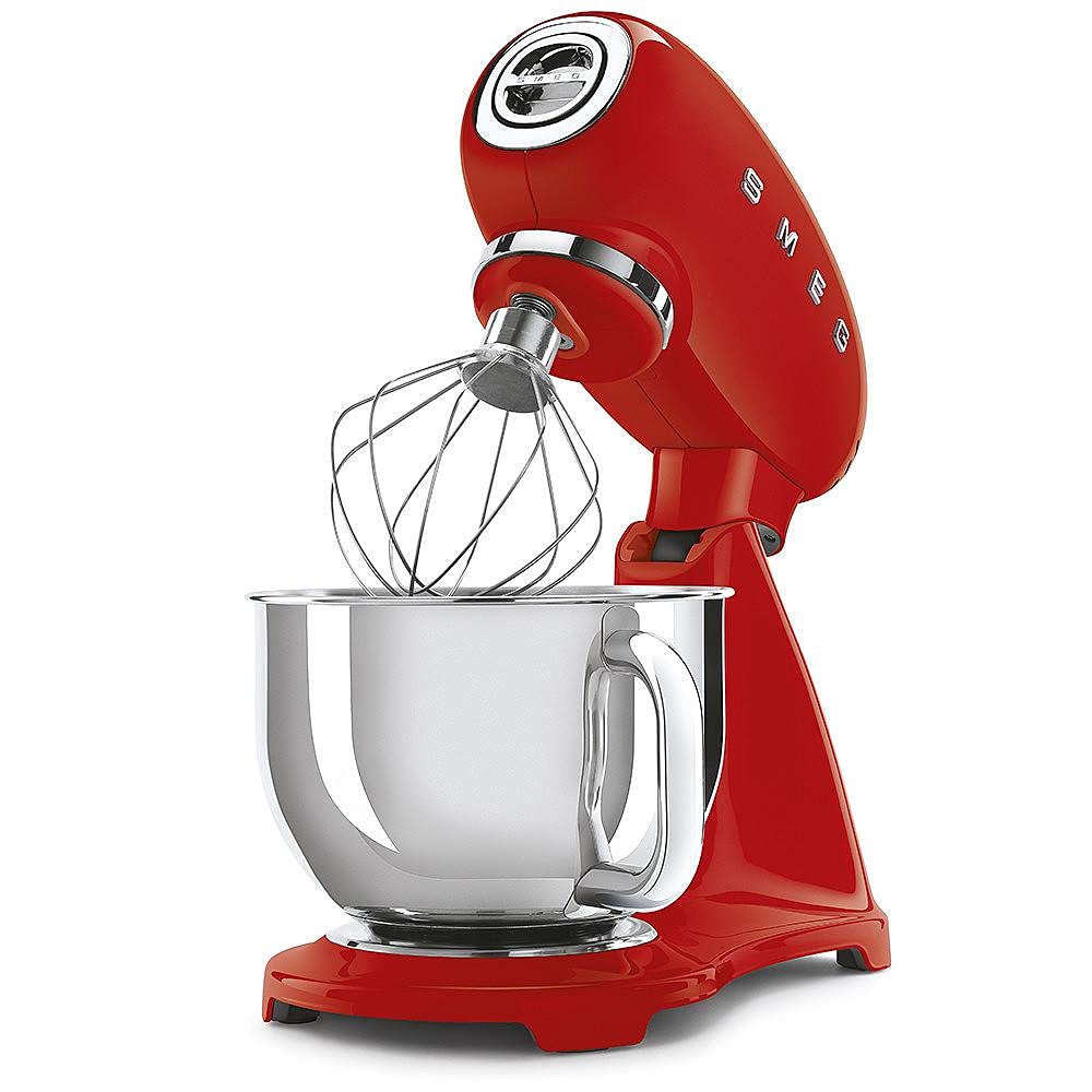 Smeg SMF03CREU Küchenmaschine 800W, Planetenrührwerk, 10 Geschwindigkeitsstufen, 4,8L Edelstahlschüssel