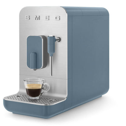 Smeg BCC12BLMEU Espressomaschine mit Kaffeemühle, Thermoblock-System, Milchaufschäumer, 1,4L Tank