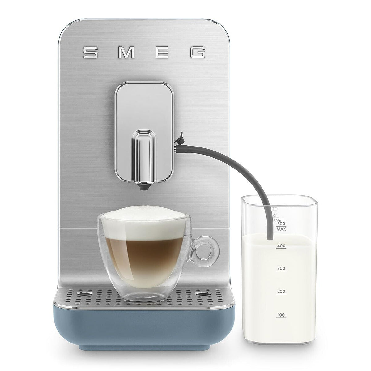 Smeg Kaffeevollautomat BCC13WHMEU Weiß – Espressomaschine mit Milchsystem, Kaffeemühle & Thermoblock