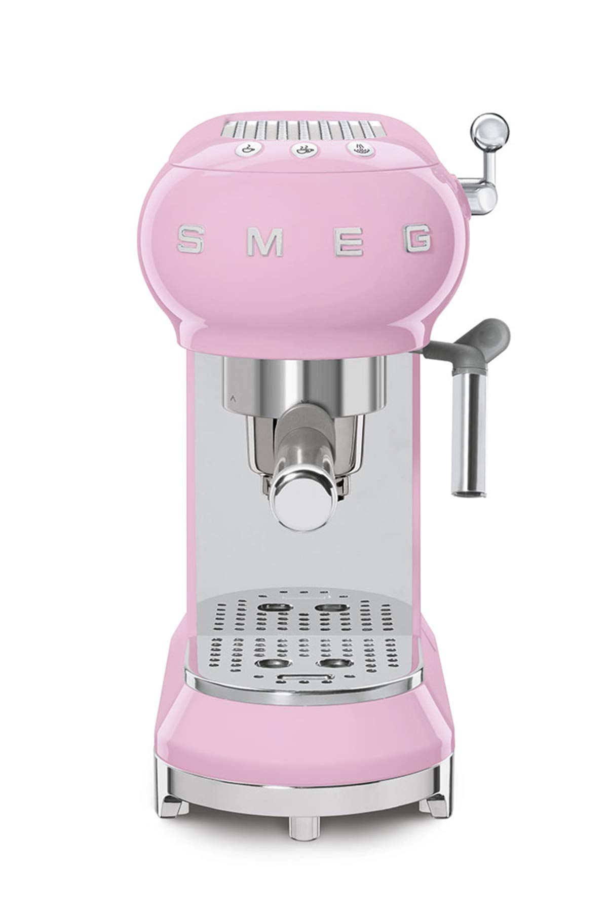 Smeg Espressomaschine ECF01CREU Creme – Manuelle Siebträgermaschine mit Cappuccino-System & Thermoblock