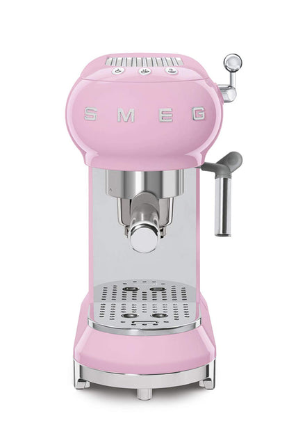 Smeg Espressomaschine ECF01CREU Creme – Manuelle Siebträgermaschine mit Cappuccino-System & Thermoblock