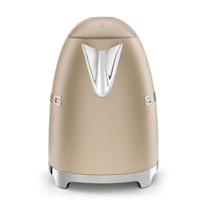 Smeg Wasserkocher 1,7L mit variabler Temperaturwahl 50-100°C, Edelstahl, Soft-Opening, Anti-Kalk-Filter