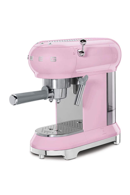 Smeg Espressomaschine ECF01CREU Creme – Manuelle Siebträgermaschine mit Cappuccino-System & Thermoblock