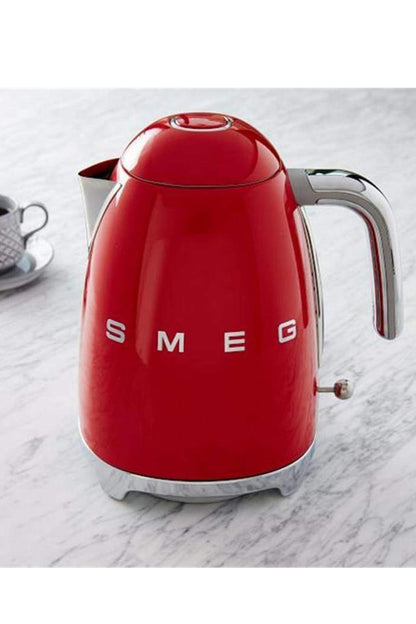 Smeg Wasserkocher 1,7L mit variabler Temperaturwahl 50-100°C, Edelstahl, Soft-Opening, Anti-Kalk-Filter