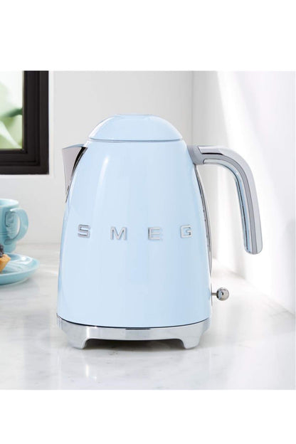 Smeg Wasserkocher 1,7L mit variabler Temperaturwahl 50-100°C, Edelstahl, Soft-Opening, Anti-Kalk-Filter