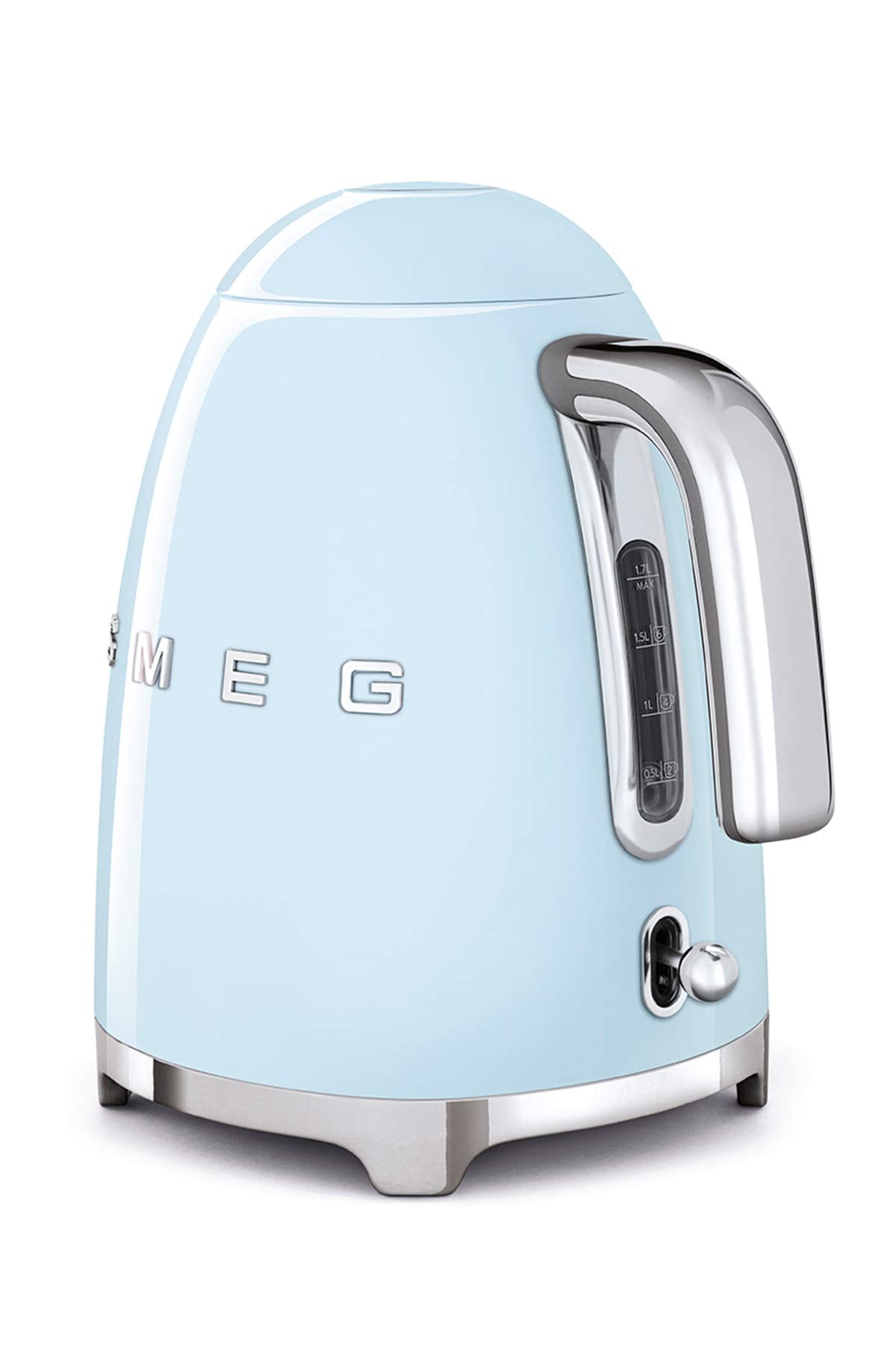 Smeg Wasserkocher 1,7L mit variabler Temperaturwahl 50-100°C, Edelstahl, Soft-Opening, Anti-Kalk-Filter
