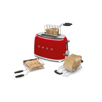 Smeg TSF01MLMEU Toaster 2 Scheiben, 6 Bräunungsstufen, Auftau-/Bagel-Funktion, 950W