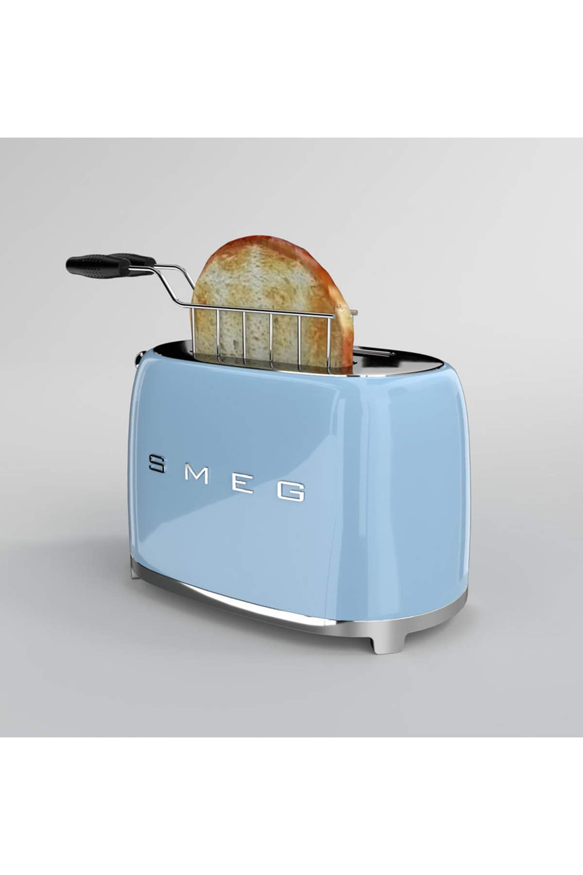 Smeg TSF02SSEU Toaster 4 Scheiben, 2 Schlitze 36mm, 6 Bräunungsstufen, 1500W, Chrom