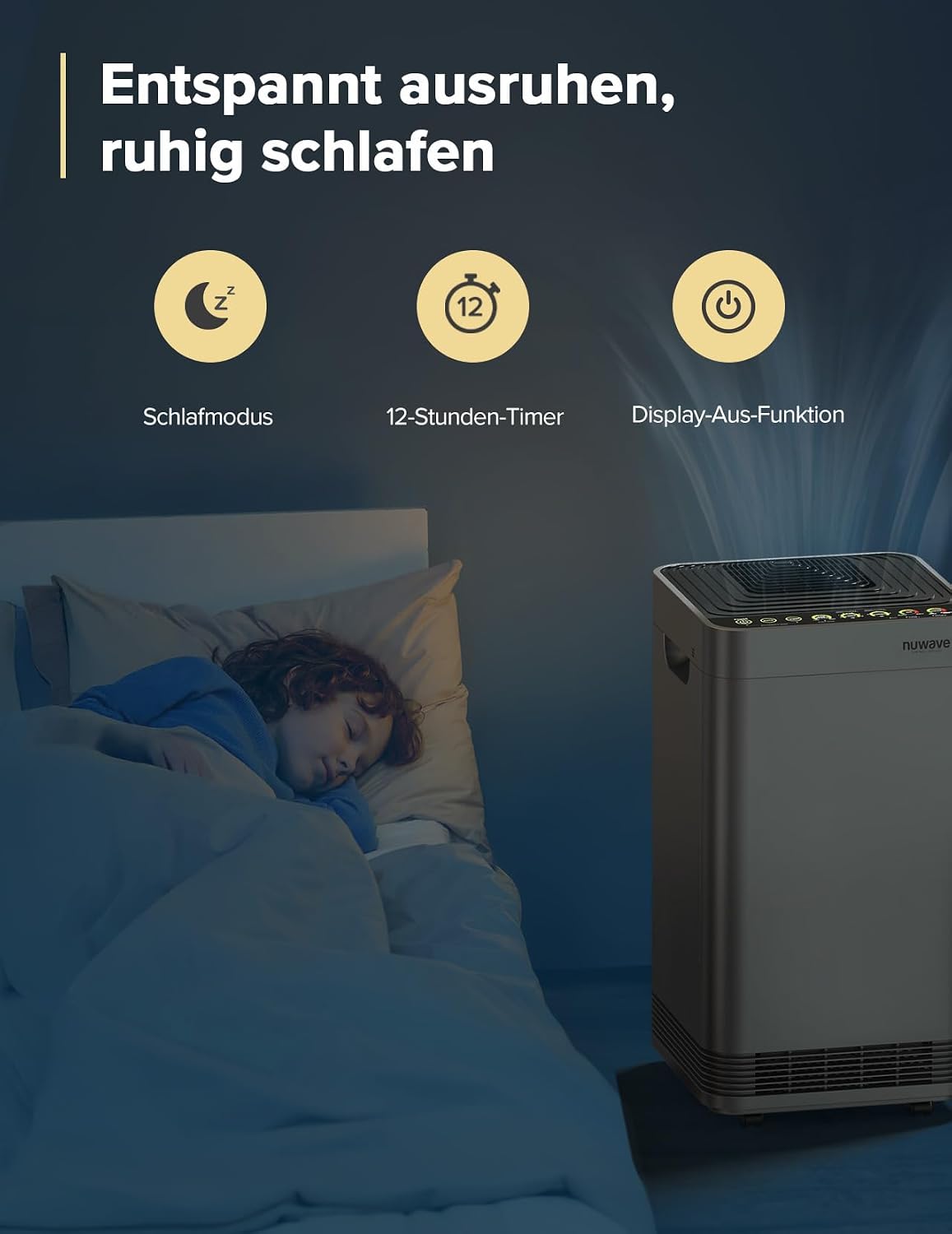 Nuwave OxyPure Zero Plus Luftreiniger für bis zu 298 m², 105W Motor