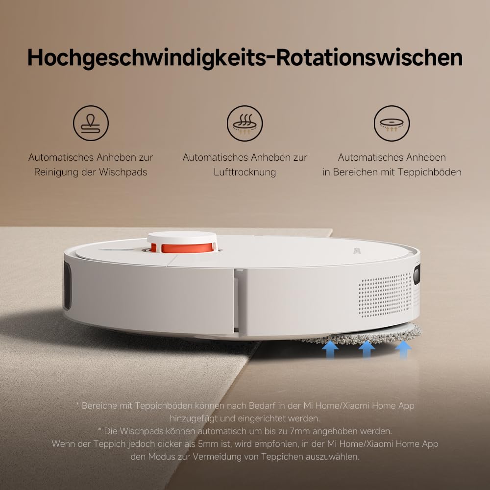 XIAOMI H50 Pro Saugroboter mit Wischfunktion, 15.000 Pa, ausfahrbarer Arm