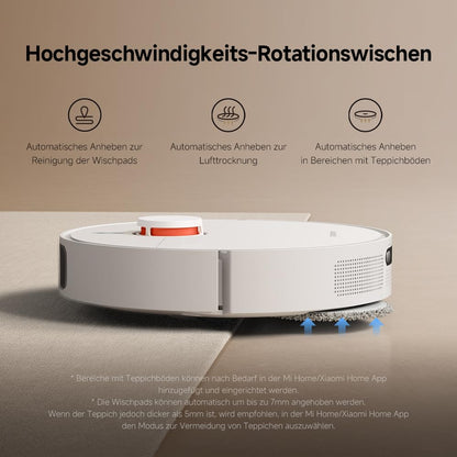 XIAOMI H50 Pro Saugroboter mit Wischfunktion, 15.000 Pa, ausfahrbarer Arm