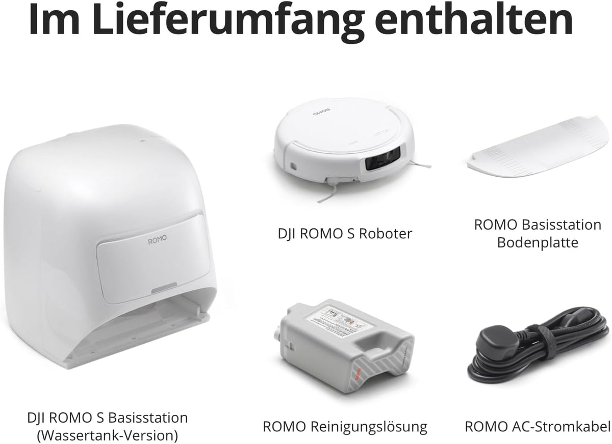 DJI ROMO S Saugroboter mit Wischfunktion, 25.000 Pa Saugkraft