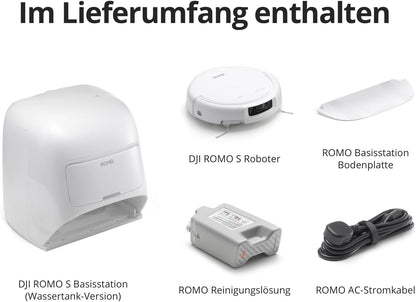 DJI ROMO S Saugroboter mit Wischfunktion, 25.000 Pa Saugkraft