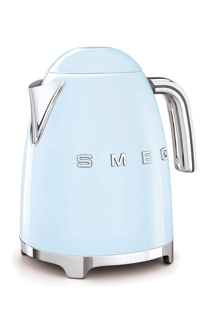 Smeg Wasserkocher 1,7L mit variabler Temperaturwahl 50-100°C, Edelstahl, Soft-Opening, Anti-Kalk-Filter
