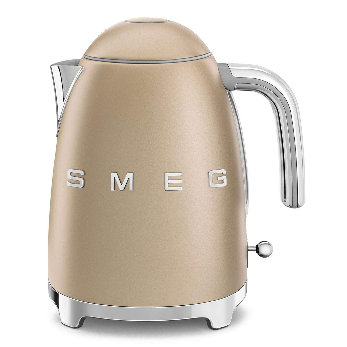 Smeg Wasserkocher 1,7L mit variabler Temperaturwahl 50-100°C, Edelstahl, Soft-Opening, Anti-Kalk-Filter