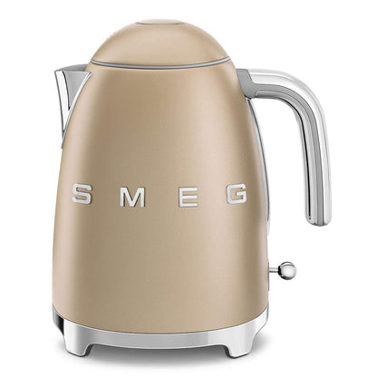 Smeg Wasserkocher 1,7L mit variabler Temperaturwahl 50-100°C, Edelstahl, Soft-Opening, Anti-Kalk-Filter