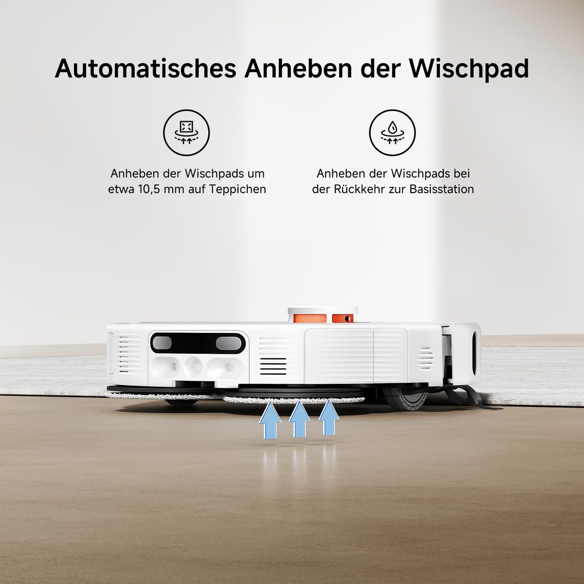 XIAOMI H50 Pro Saugroboter mit Wischfunktion, 15.000 Pa, ausfahrbarer Arm