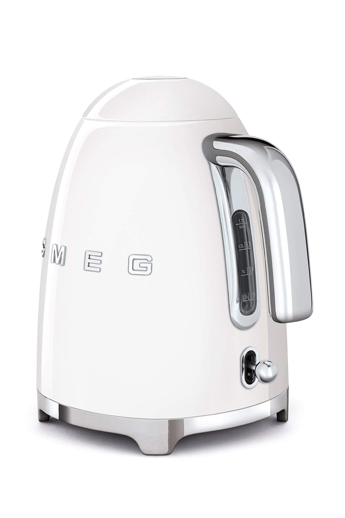 Smeg Wasserkocher 1,7L mit variabler Temperaturwahl 50-100°C, Edelstahl, Soft-Opening, Anti-Kalk-Filter