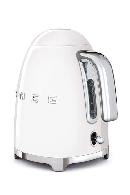 Smeg Wasserkocher 1,7L mit variabler Temperaturwahl 50-100°C, Edelstahl, Soft-Opening, Anti-Kalk-Filter