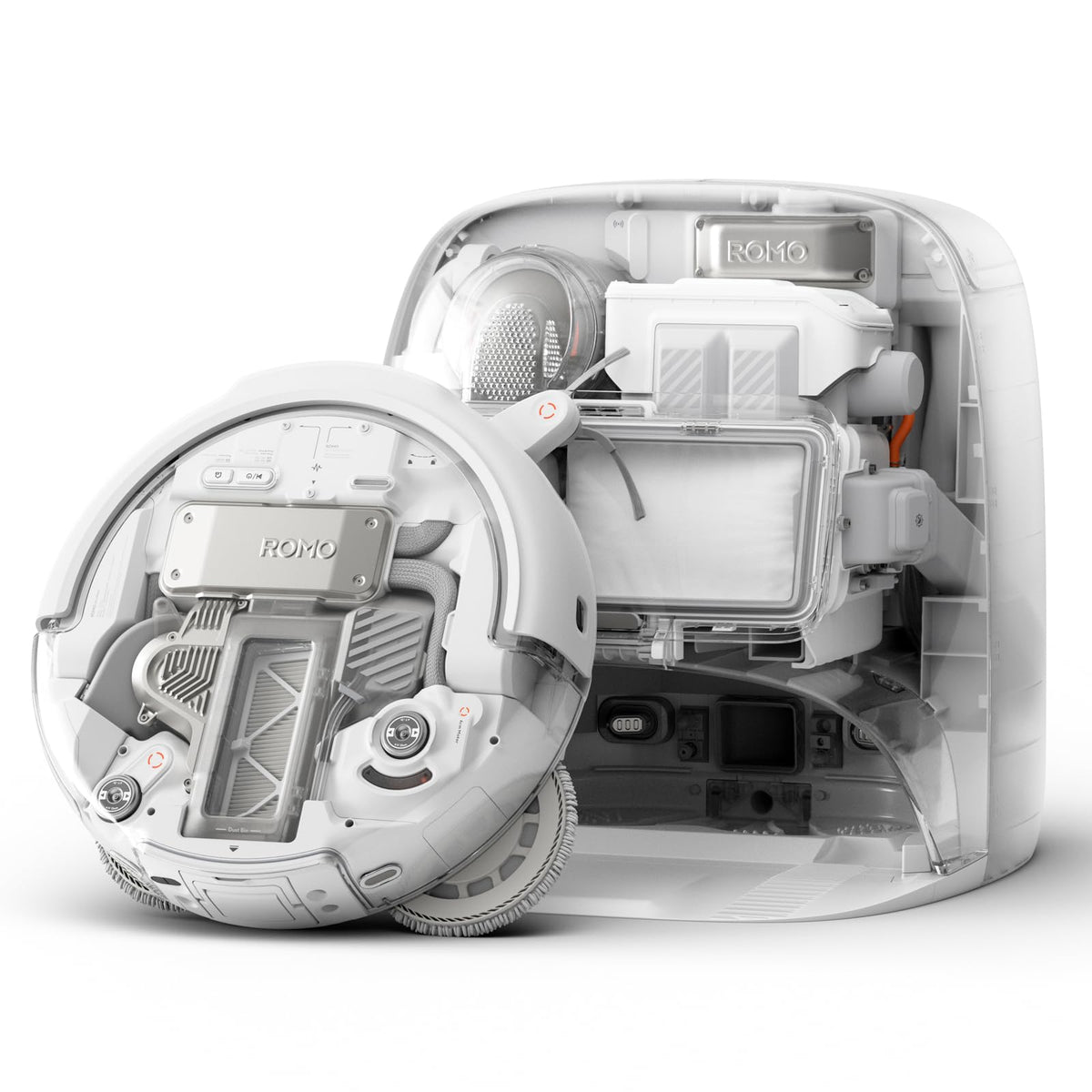 DJI ROMO S Saugroboter mit Wischfunktion, 25.000 Pa Saugkraft
