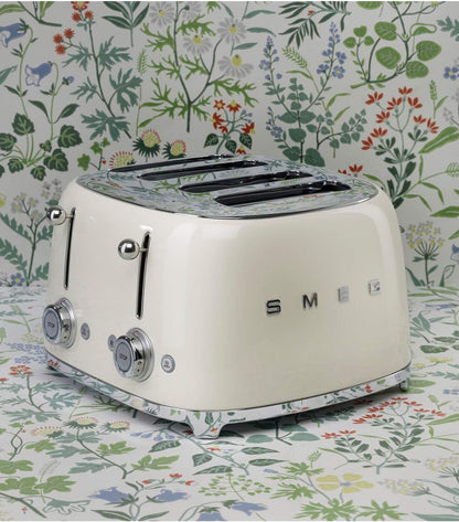 Smeg TSF03CREU Toaster 4 Scheiben, 6 Bräunungsstufen, Auftau- & Bagel-Funktion, 2000W, Creme