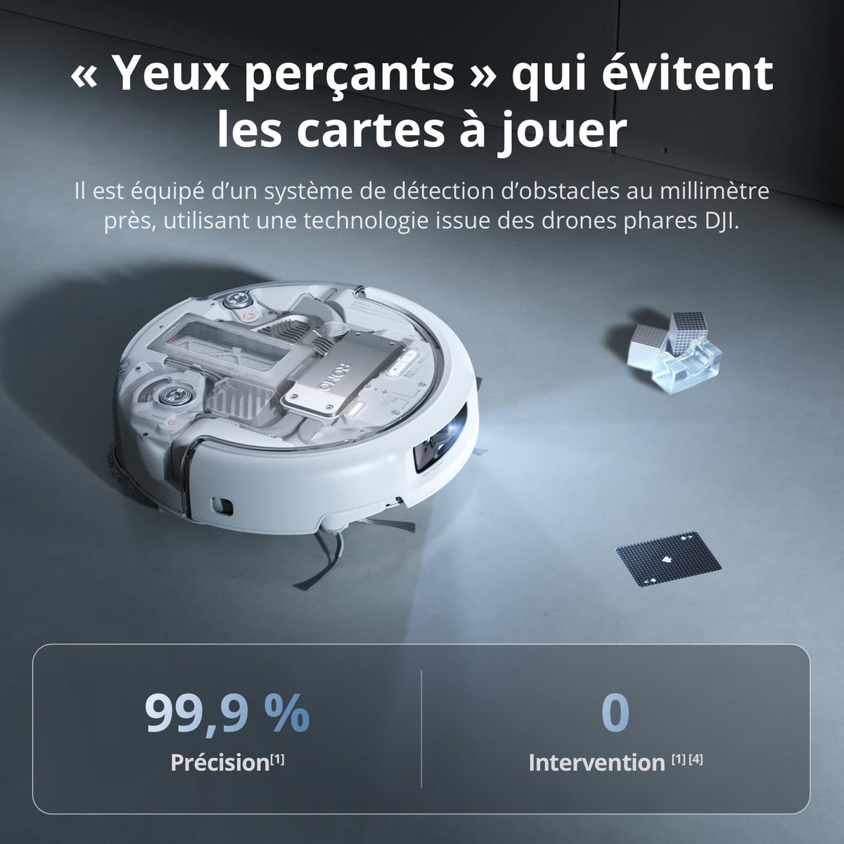 DJI ROMO S Saugroboter mit Wischfunktion, 25.000 Pa Saugkraft