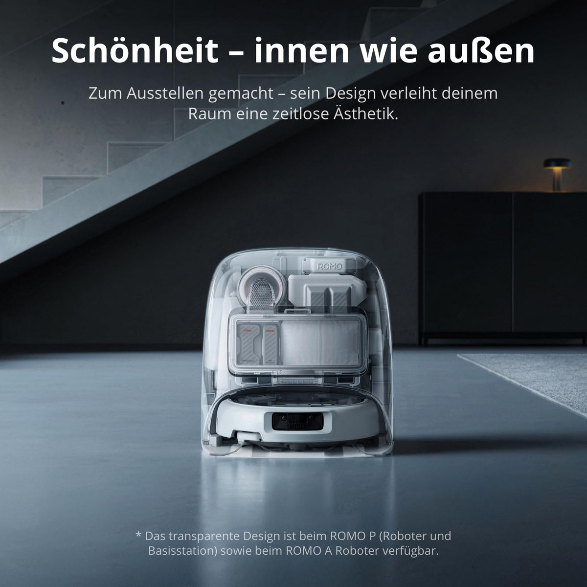 DJI ROMO S Saugroboter mit Wischfunktion, 25.000 Pa Saugkraft