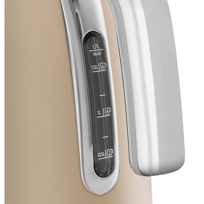 Smeg Wasserkocher 1,7L mit variabler Temperaturwahl 50-100°C, Edelstahl, Soft-Opening, Anti-Kalk-Filter